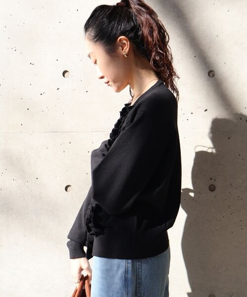 le.coeur blanc / ルクールブラン カーディガン・ボレロ | フロントフリルニットカーデ | 詳細22