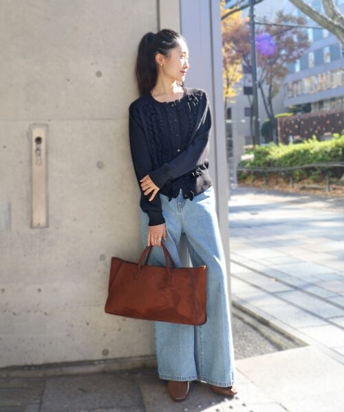 le.coeur blanc / ルクールブラン カーディガン・ボレロ | フロントフリルニットカーデ | 詳細23