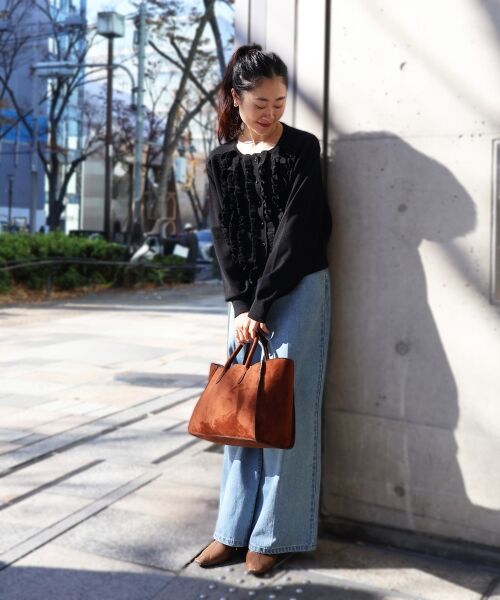 le.coeur blanc / ルクールブラン カーディガン・ボレロ | フロントフリルニットカーデ | 詳細24