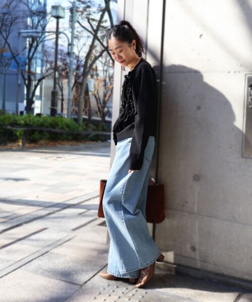 le.coeur blanc / ルクールブラン カーディガン・ボレロ | フロントフリルニットカーデ | 詳細25