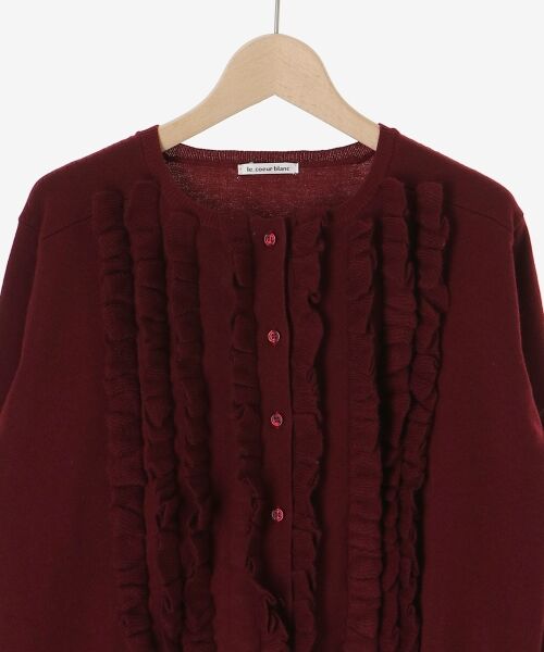 le.coeur blanc / ルクールブラン カーディガン・ボレロ | フロントフリルニットカーデ | 詳細30