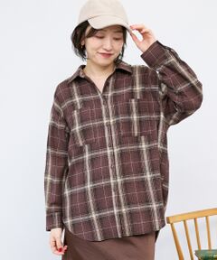 le.coeur blanc / ルクールブラン シャツ・ブラウス | 《手洗い可能》チェックオーバーシャツ