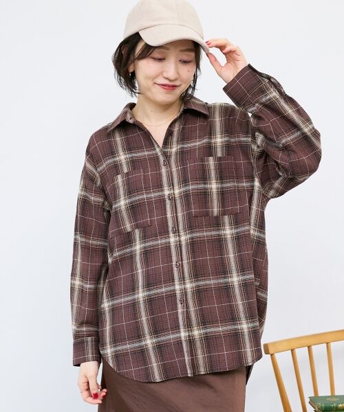 le.coeur blanc / ルクールブラン シャツ・ブラウス | 《手洗い可能》チェックオーバーシャツ | 詳細13