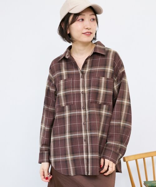 le.coeur blanc / ルクールブラン シャツ・ブラウス | 《手洗い可能》チェックオーバーシャツ | 詳細14