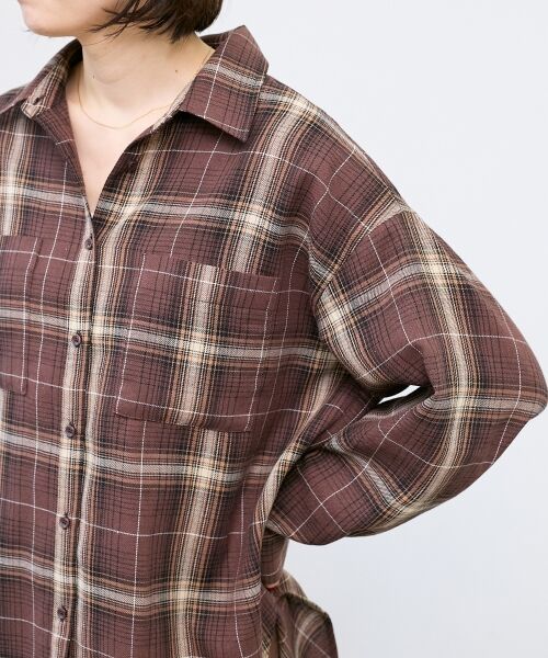 le.coeur blanc / ルクールブラン シャツ・ブラウス | 《手洗い可能》チェックオーバーシャツ | 詳細16