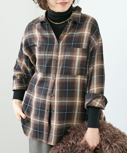 le.coeur blanc / ルクールブラン シャツ・ブラウス | 《手洗い可能》チェックオーバーシャツ | 詳細3