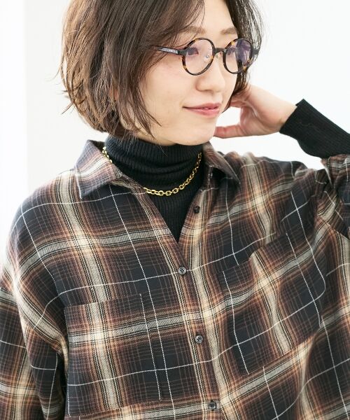 le.coeur blanc / ルクールブラン シャツ・ブラウス | 《手洗い可能》チェックオーバーシャツ | 詳細4