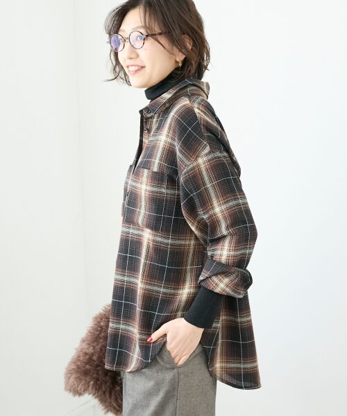 le.coeur blanc / ルクールブラン シャツ・ブラウス | 《手洗い可能》チェックオーバーシャツ | 詳細7