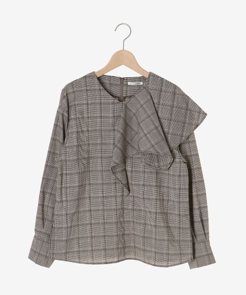 le.coeur blanc / ルクールブラン シャツ・ブラウス | アシメフリルケープチェックブラウス | 詳細1