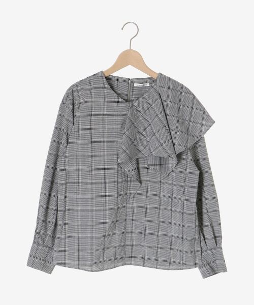 le.coeur blanc / ルクールブラン シャツ・ブラウス | アシメフリルケープチェックブラウス | 詳細14
