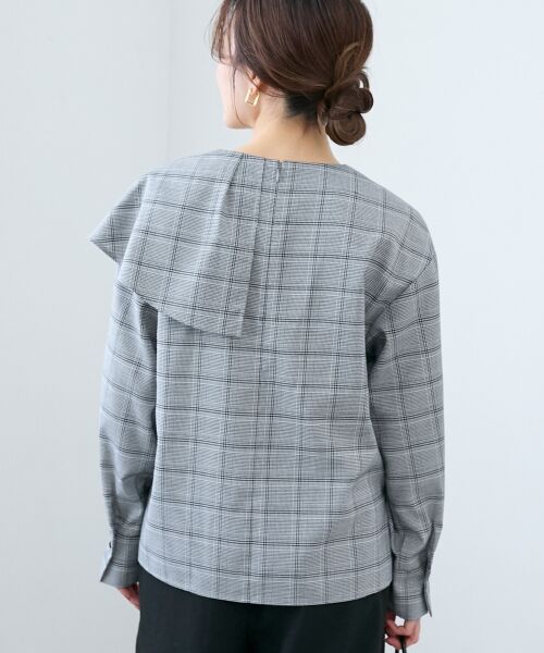 le.coeur blanc / ルクールブラン シャツ・ブラウス | アシメフリルケープチェックブラウス | 詳細21