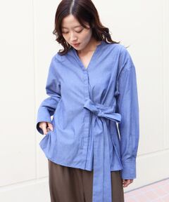 le.coeur blanc / ルクールブラン シャツ・ブラウス | ボウタイダンガリーシャツ