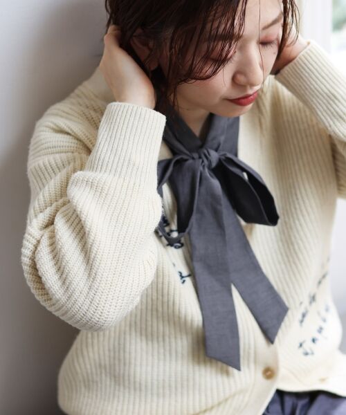 le.coeur blanc / ルクールブラン シャツ・ブラウス | ボウタイダンガリーシャツ | 詳細15