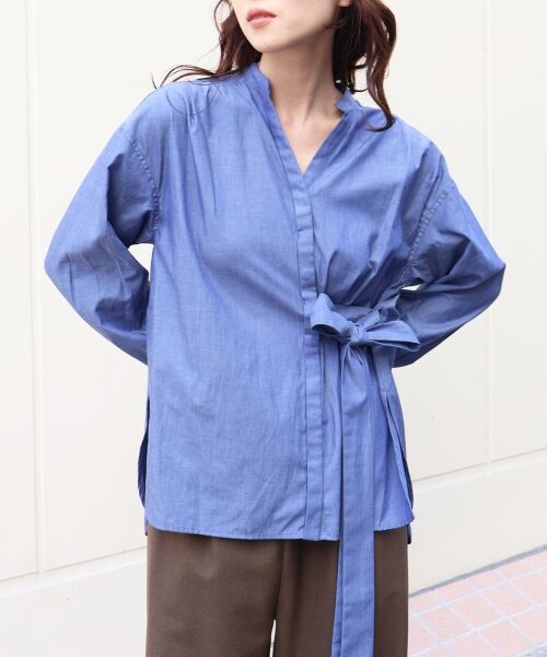 le.coeur blanc / ルクールブラン シャツ・ブラウス | ボウタイダンガリーシャツ | 詳細4