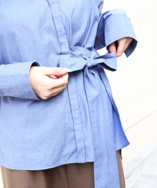 le.coeur blanc / ルクールブラン シャツ・ブラウス | ボウタイダンガリーシャツ | 詳細6