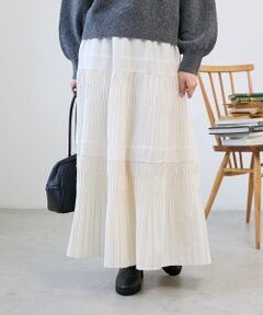le.coeur blanc / ルクールブラン ロング・マキシ丈スカート | デシン変形プリーツスカート