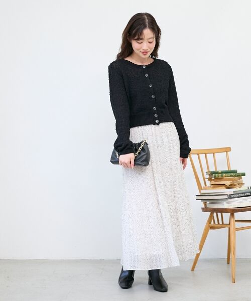 le.coeur blanc / ルクールブラン ロング・マキシ丈スカート | デシン変形プリーツスカート | 詳細2