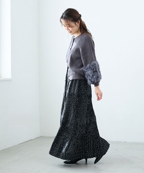 le.coeur blanc / ルクールブラン ロング・マキシ丈スカート | デシン変形プリーツスカート | 詳細25