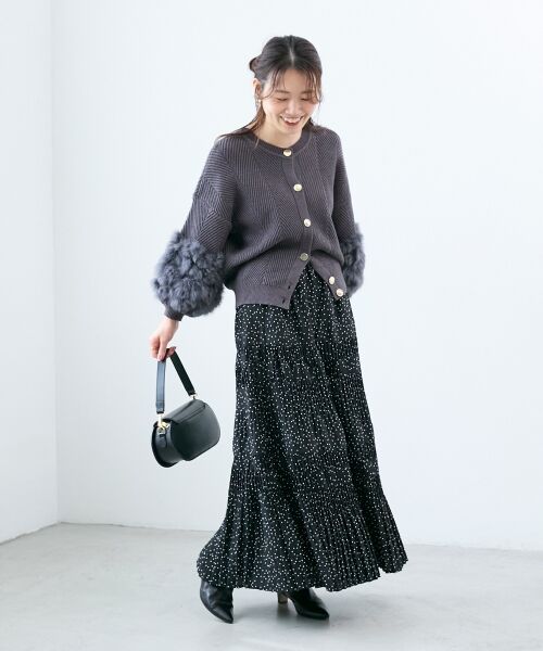 le.coeur blanc / ルクールブラン ロング・マキシ丈スカート | デシン変形プリーツスカート | 詳細26