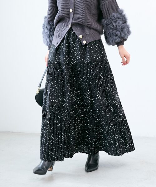 le.coeur blanc / ルクールブラン ロング・マキシ丈スカート | デシン変形プリーツスカート | 詳細28