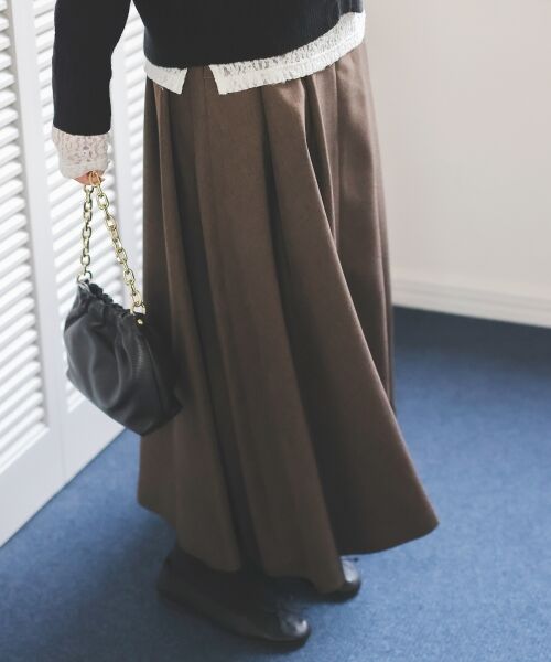 le.coeur blanc / ルクールブラン ロング・マキシ丈スカート | ハイウエストフレアロングスカート | 詳細4