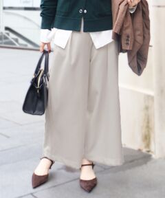 le.coeur blanc / ルクールブラン その他パンツ | 《手洗い可能》ウールライクフロントタックワイドクロップドパンツ2