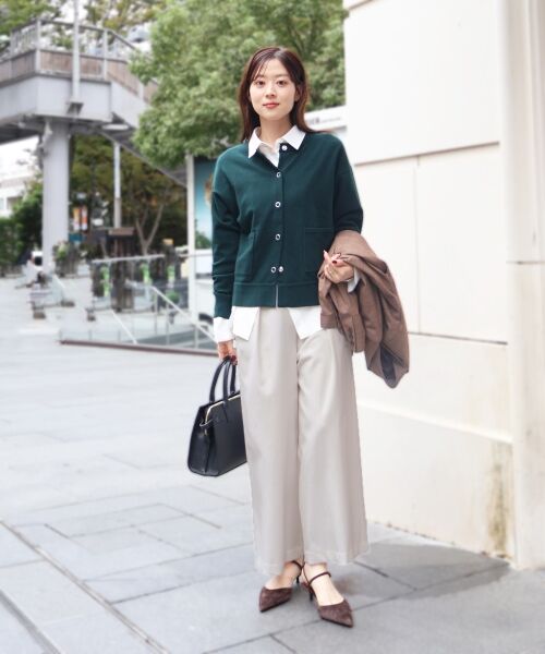 le.coeur blanc / ルクールブラン その他パンツ | 《手洗い可能》ウールライクフロントタックワイドクロップドパンツ2 | 詳細13