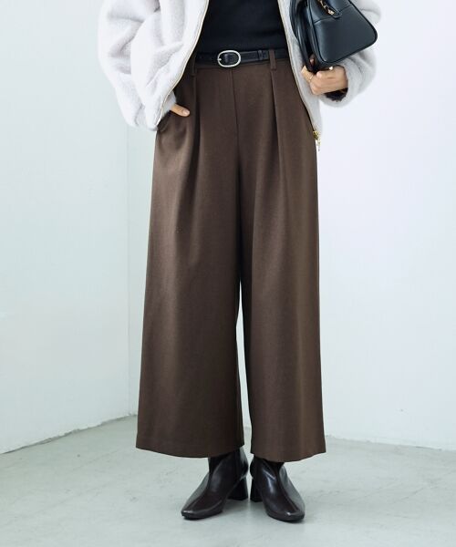 le.coeur blanc / ルクールブラン その他パンツ | 《手洗い可能》ウールライクフロントタックワイドクロップドパンツ2 | 詳細2