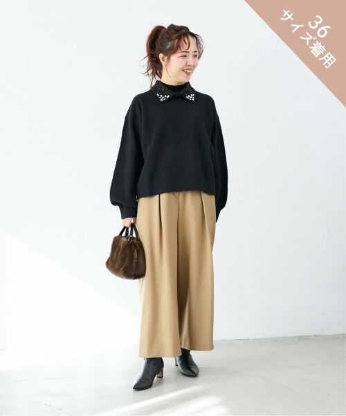 le.coeur blanc / ルクールブラン その他パンツ | 《手洗い可能》ウールライクフロントタックワイドクロップドパンツ2 | 詳細28