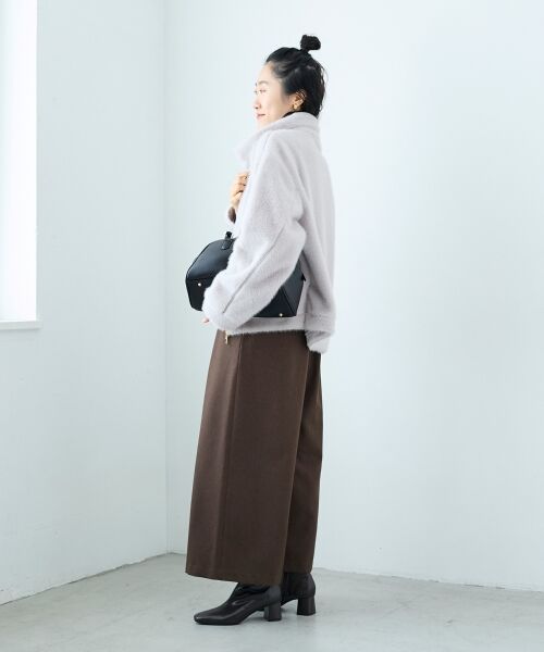 le.coeur blanc / ルクールブラン その他パンツ | 《手洗い可能》ウールライクフロントタックワイドクロップドパンツ2 | 詳細5