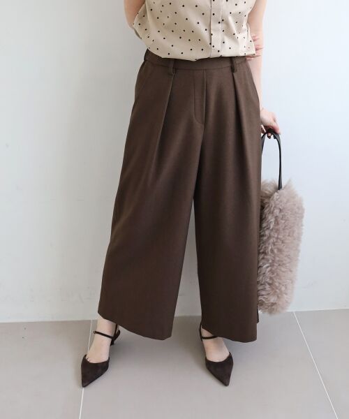 le.coeur blanc / ルクールブラン その他パンツ | 《手洗い可能》ウールライクフロントタックワイドクロップドパンツ2 | 詳細8