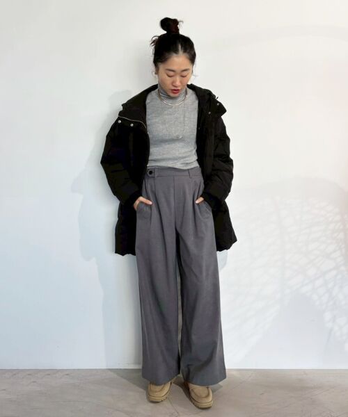 le.coeur blanc / ルクールブラン その他パンツ | 【吸湿/発熱】裏起毛ツータックパンツ | 詳細10