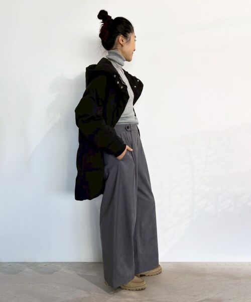 le.coeur blanc / ルクールブラン その他パンツ | 【吸湿/発熱】裏起毛ツータックパンツ | 詳細11