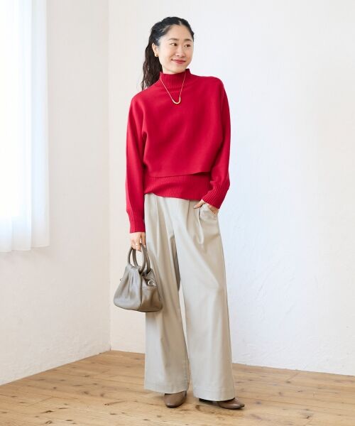 le.coeur blanc / ルクールブラン その他パンツ | 【吸湿/発熱】裏起毛ツータックパンツ | 詳細18