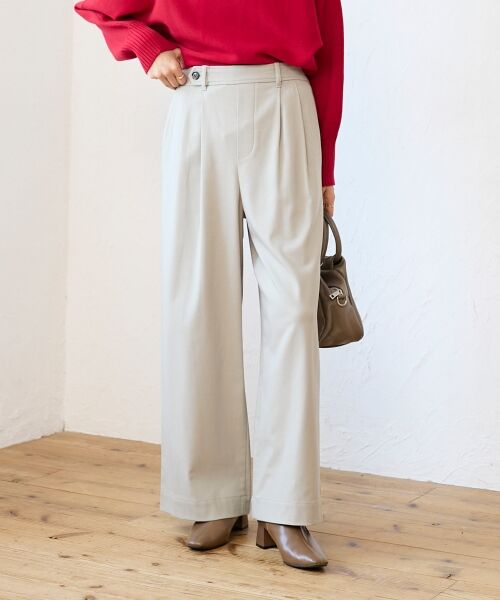 le.coeur blanc / ルクールブラン その他パンツ | 【吸湿/発熱】裏起毛ツータックパンツ | 詳細23