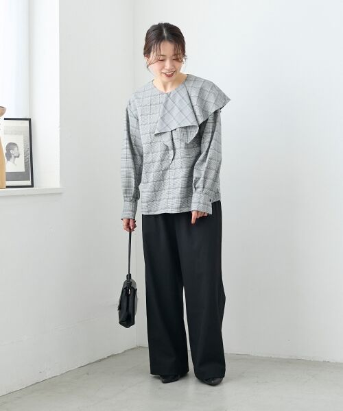 le.coeur blanc / ルクールブラン その他パンツ | 【吸湿/発熱】裏起毛ツータックパンツ | 詳細30