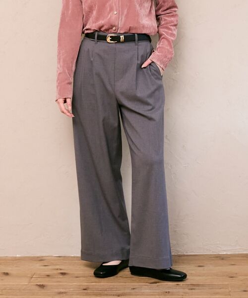 le.coeur blanc / ルクールブラン その他パンツ | 【吸湿/発熱】裏起毛ツータックパンツ | 詳細5