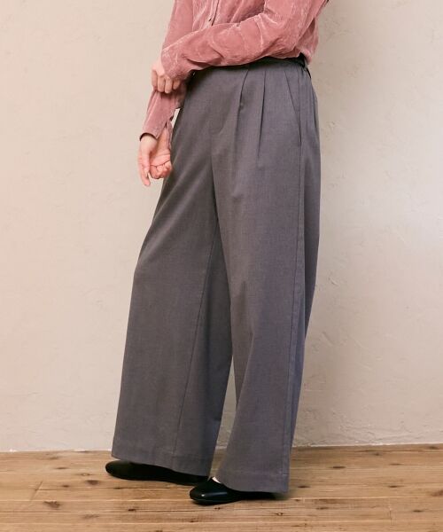 le.coeur blanc / ルクールブラン その他パンツ | 【吸湿/発熱】裏起毛ツータックパンツ | 詳細6