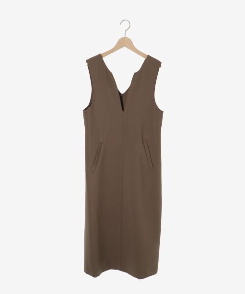 le.coeur blanc / ルクールブラン ロング・マキシ丈ワンピース | Vネックジャンパースカート | 詳細1