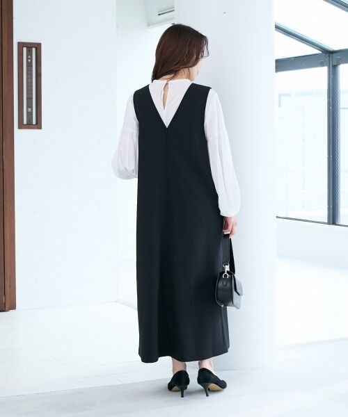le.coeur blanc / ルクールブラン ロング・マキシ丈ワンピース | Vネックジャンパースカート | 詳細13