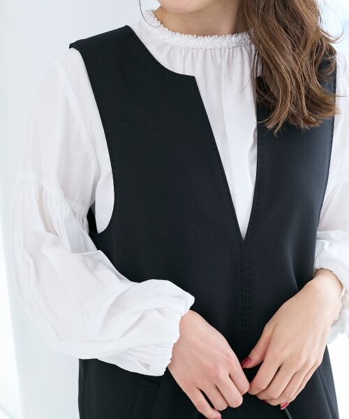 le.coeur blanc / ルクールブラン ロング・マキシ丈ワンピース | Vネックジャンパースカート | 詳細15