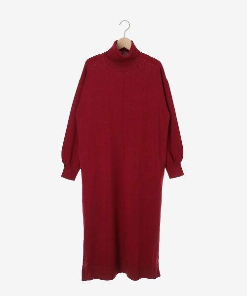 le.coeur blanc / ルクールブラン ロング・マキシ丈ワンピース | ウォッシャブルハイネックニットワンピース | 詳細1