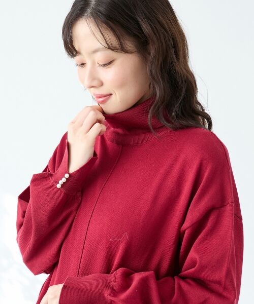 le.coeur blanc / ルクールブラン ロング・マキシ丈ワンピース | ウォッシャブルハイネックニットワンピース | 詳細10