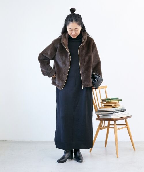 le.coeur blanc / ルクールブラン ロング・マキシ丈ワンピース | ウォッシャブルハイネックニットワンピース | 詳細13