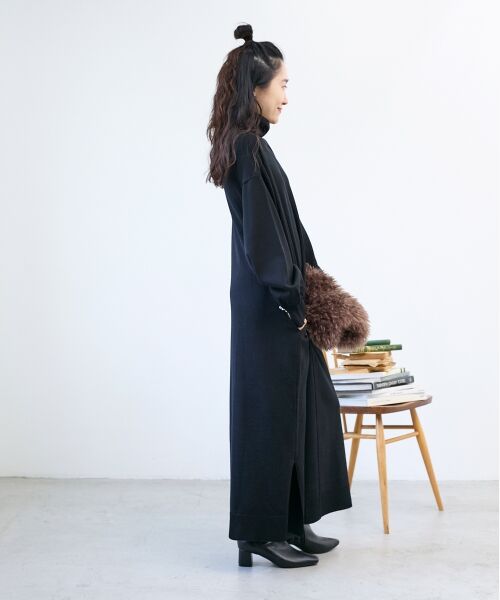 le.coeur blanc / ルクールブラン ロング・マキシ丈ワンピース | ウォッシャブルハイネックニットワンピース | 詳細15