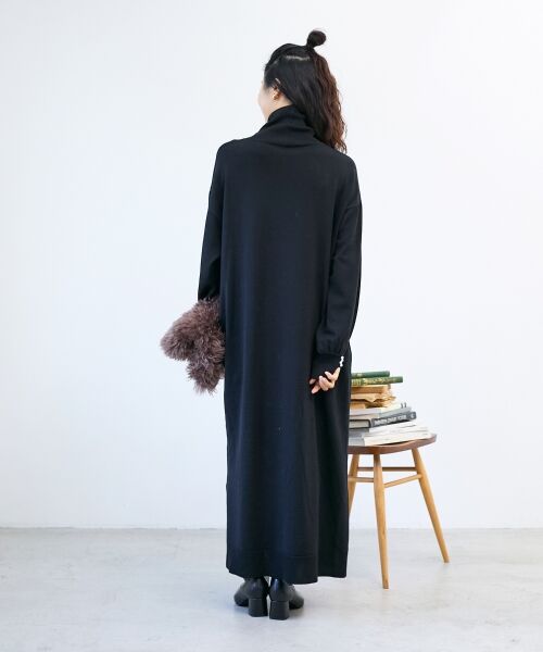 le.coeur blanc / ルクールブラン ロング・マキシ丈ワンピース | ウォッシャブルハイネックニットワンピース | 詳細16