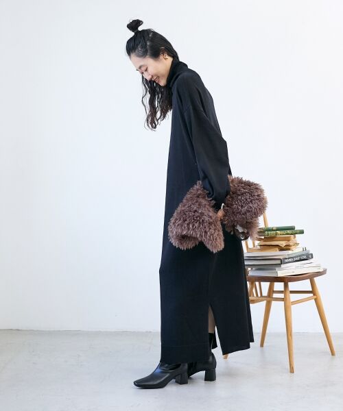 le.coeur blanc / ルクールブラン ロング・マキシ丈ワンピース | ウォッシャブルハイネックニットワンピース | 詳細17