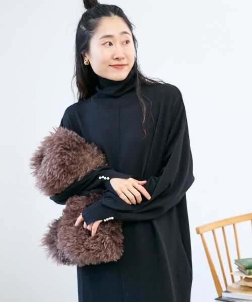 le.coeur blanc / ルクールブラン ロング・マキシ丈ワンピース | ウォッシャブルハイネックニットワンピース | 詳細19