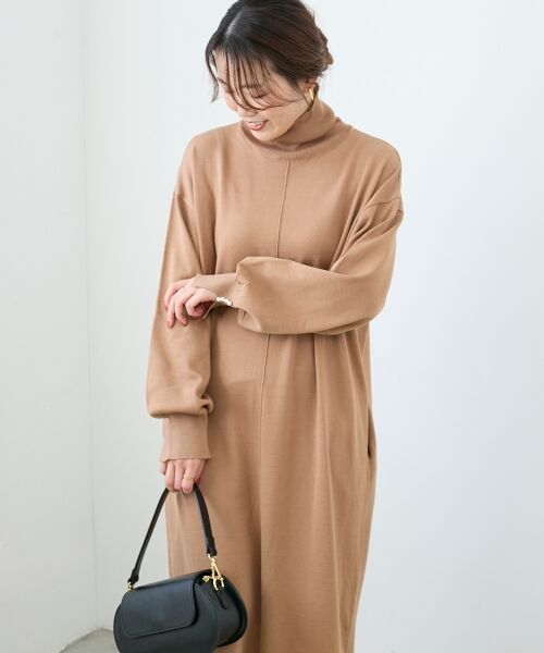 le.coeur blanc / ルクールブラン ロング・マキシ丈ワンピース | ウォッシャブルハイネックニットワンピース | 詳細21