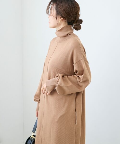 le.coeur blanc / ルクールブラン ロング・マキシ丈ワンピース | ウォッシャブルハイネックニットワンピース | 詳細22